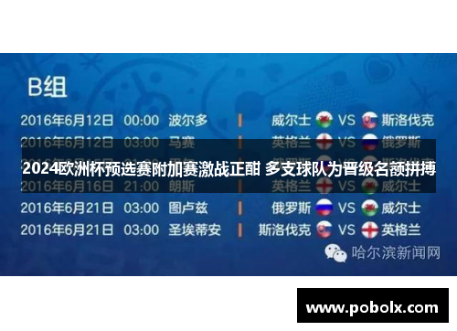2024欧洲杯预选赛附加赛激战正酣 多支球队为晋级名额拼搏